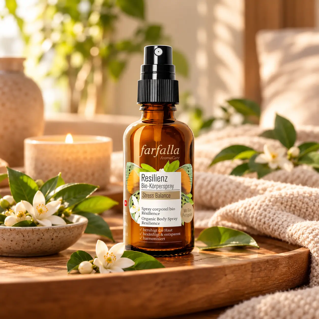 Resilienz Bio-Körperspray – Stress Balance – Anwendungssituation