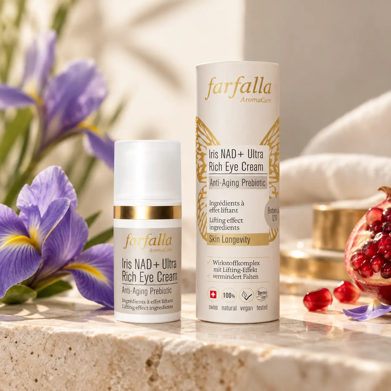 Iris NAD+ Ultra Rich Eye Cream – Anti-Aging Prebiotic – Anwendungssituation