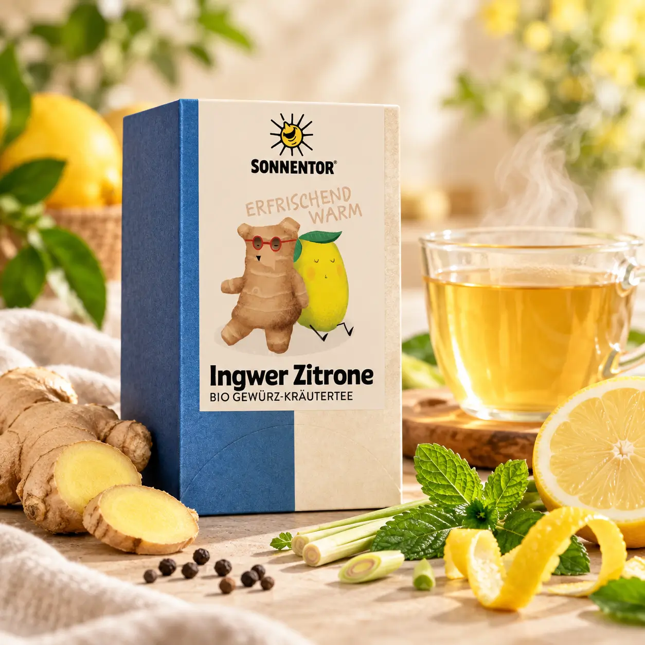 Ingwer-Zitrone Tee bio – Genussmoment