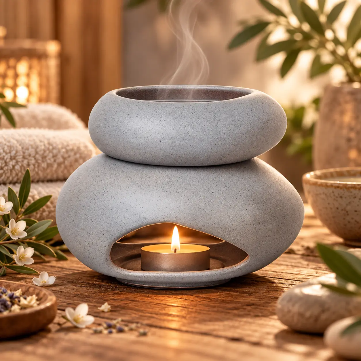 Duftlampe Kyoto grau – Anwendungssituation