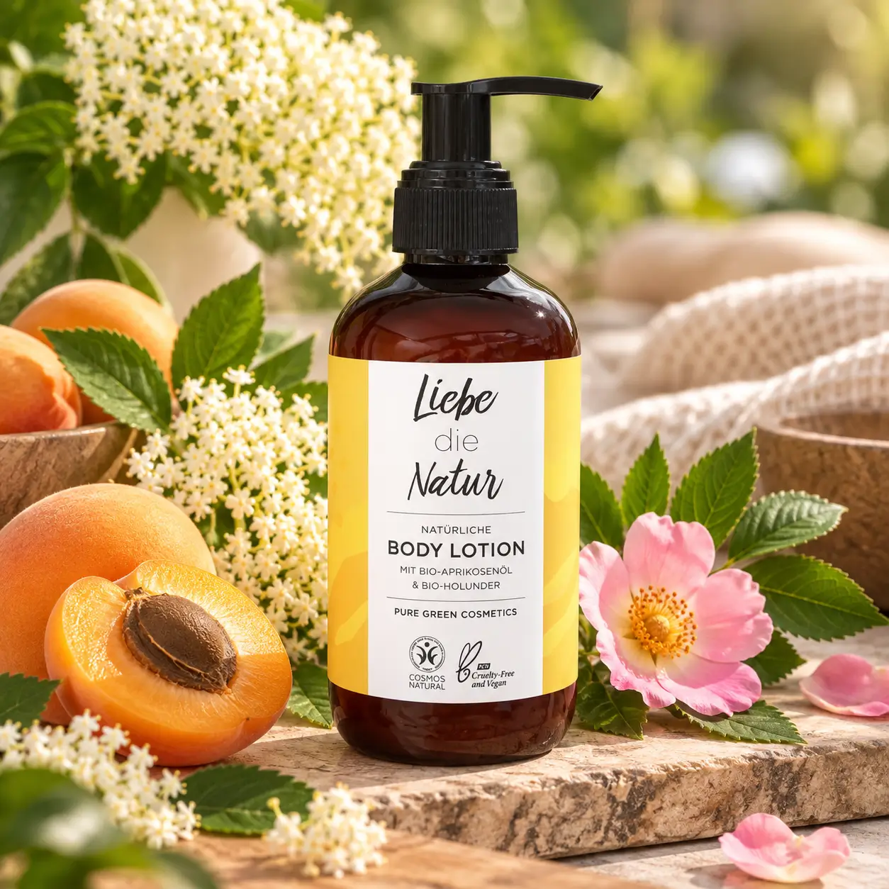Natürliche Body Lotion Aprikose – Anwendungssituation