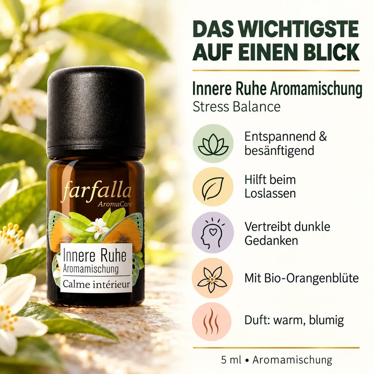 Innere Ruhe Aromamischung – Stress Balance – Das Wichtigste auf einen Blick