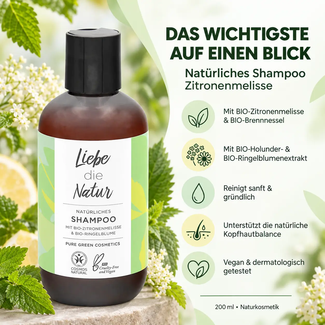 Natürliches Shampoo Zitronenmelisse – Das Wichtigste auf einen Blick