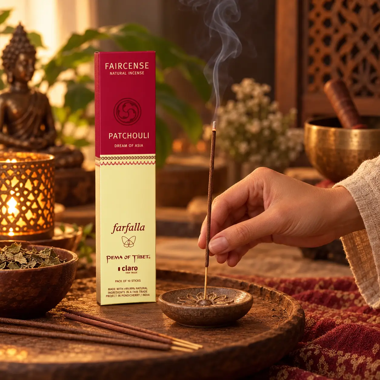 Patchouli / Dream of Asia – Faircense Räucherstäbchen – Anwendung