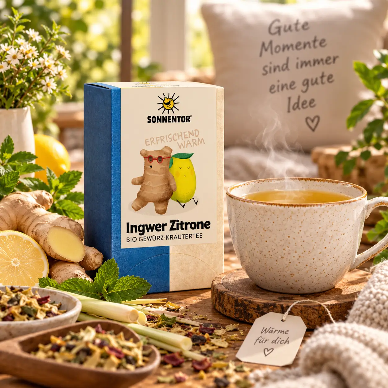 Ingwer-Zitrone Tee bio – Genussmoment