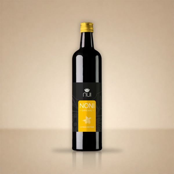 NUI NONI Original Citrus Edition, 750-ml-Flasche mit gelbem Etikett
