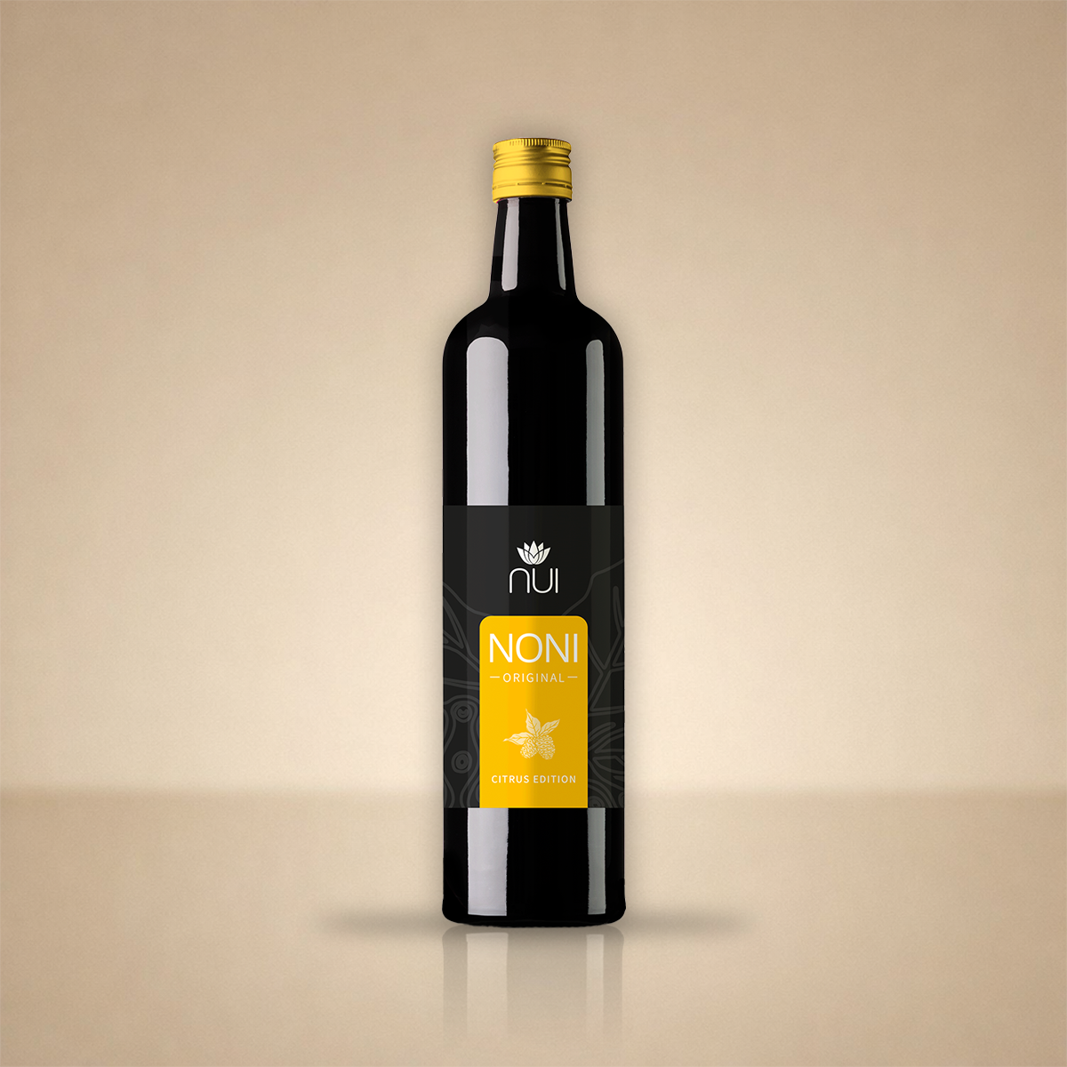 NUI NONI Original Citrus Edition, 750-ml-Flasche mit gelbem Etikett